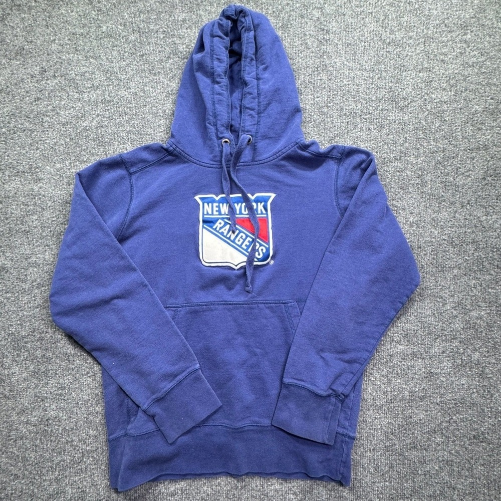 New York Rangers Antigua Hoodie Mens Medium Blue NHL Embroidered Logo